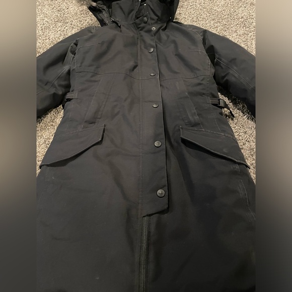 The North Face Parka XS Black Shavana Down Parka Coat with Suspenders - Picture 3 of 14